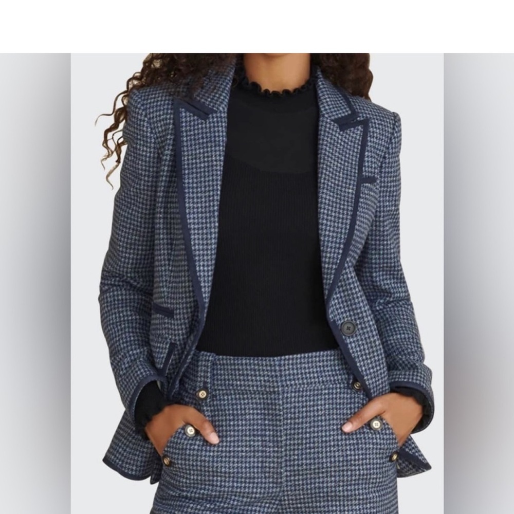 Veronica Beard Dickey Houndstooth Blazer
